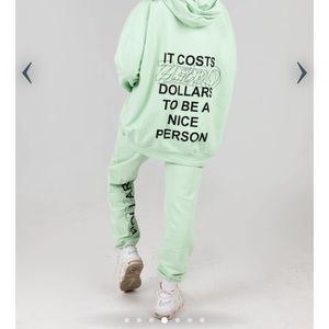 The Mayfair set , sweatshirt and sweatpants size M/L In both pieces.